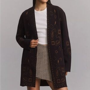 NWT Anthropologie NVLT Women's Longline Western Coatigan Jacket Size XS NEW